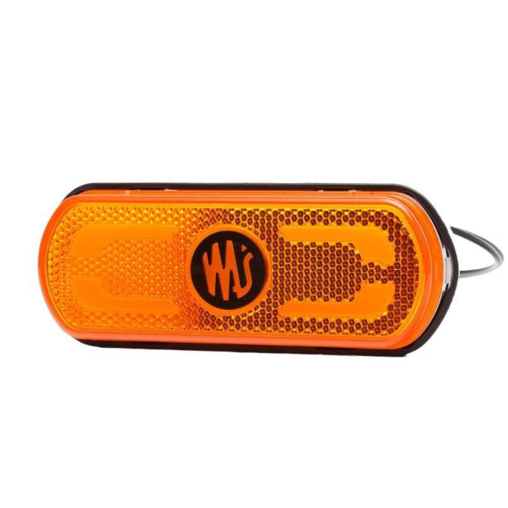 Lampa gabarit 134x53(71), cu suport, 20 LED-uri, galbena, cu semnalizare si proiectare lumina la sol, W240 1597 Was Lampa gabarit 134x53(71), cu suport, 20 LED-uri, galbena, cu semnalizare si proiectare lumina la sol, W240 1597 Was