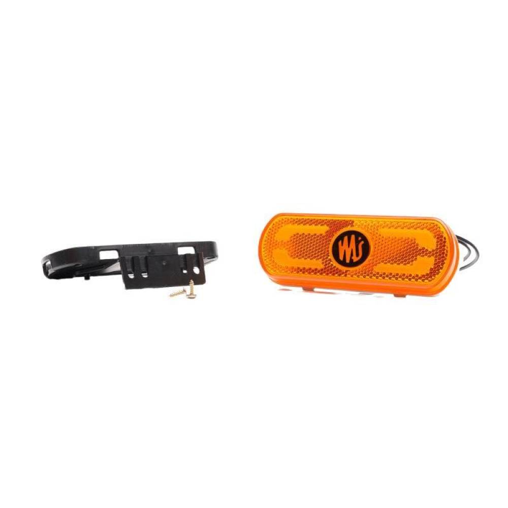 Lampa gabarit 134x53(71), cu suport, 20 LED-uri, galbena, cu semnalizare si proiectare lumina la sol, W240 1597 Was Lampa gabarit 134x53(71), cu suport, 20 LED-uri, galbena, cu semnalizare si proiectare lumina la sol, W240 1597 Was