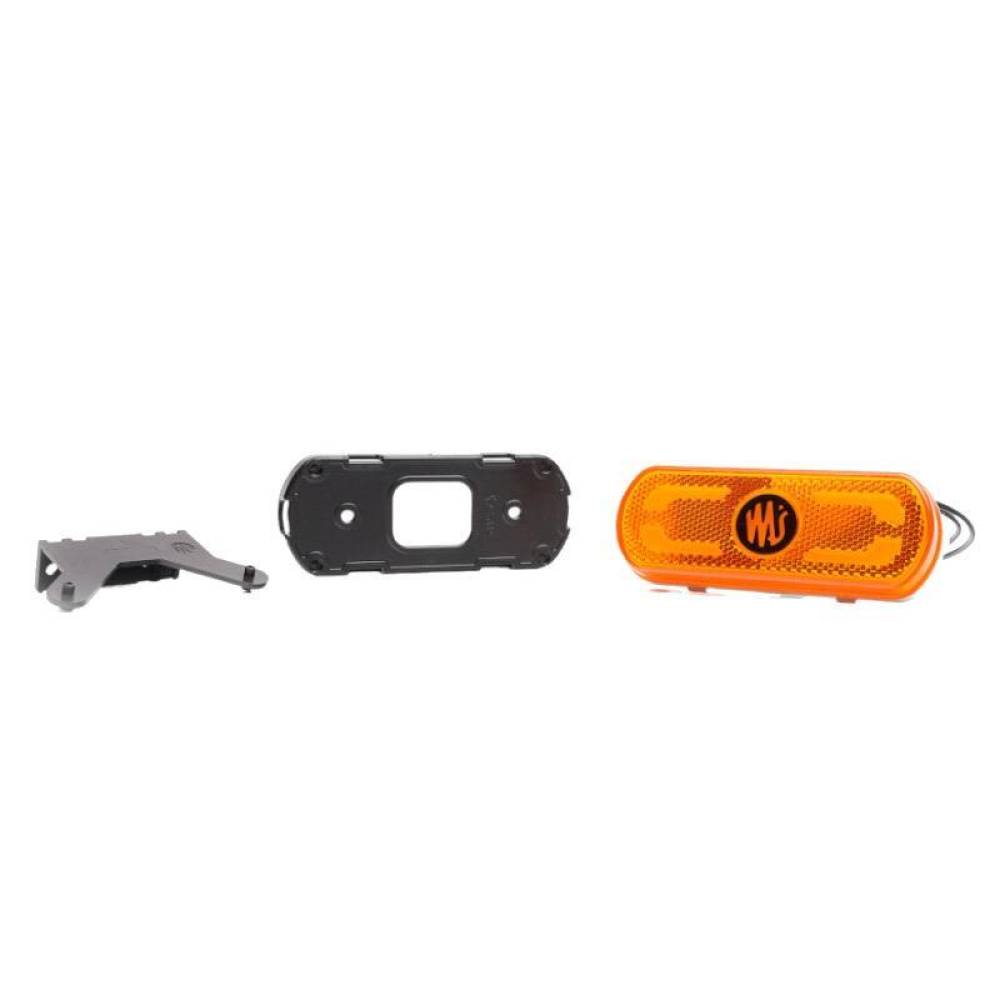 Lampa gabarit 134x53(71), cu suport, 20 LED-uri, galbena, cu semnalizare si proiectare lumina la sol, W240 1597 Was Lampa gabarit 134x53(71), cu suport, 20 LED-uri, galbena, cu semnalizare si proiectare lumina la sol, W240 1597 Was