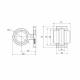 Lampa gabarit cu brat, 107mm, fi79, alb si rosu, LED, Old School, W74.2A 544BC/II/A Was Lampa gabarit cu brat, 107mm, fi79, alb si rosu, LED, Old School, W74.2A 544BC/II/A Was