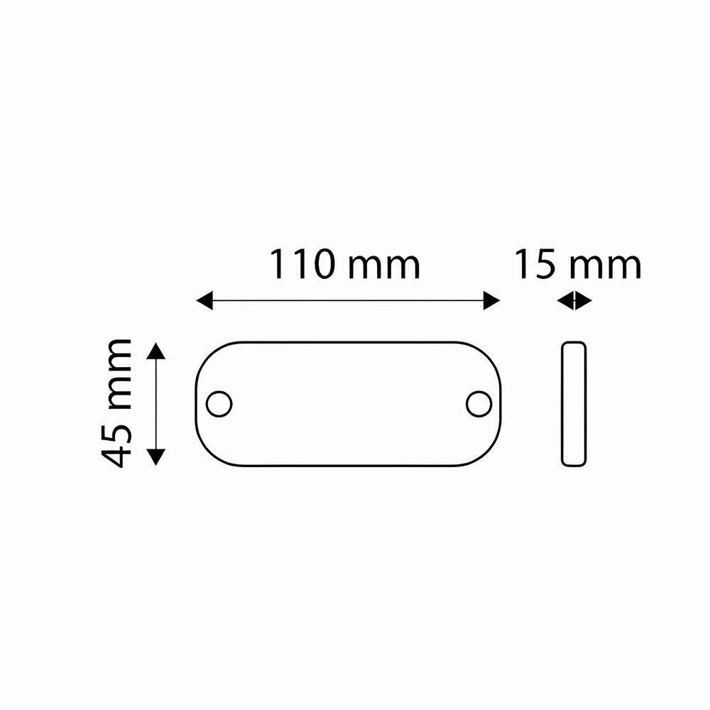 Lampa gabarit, 110x45, LED, galbena, incastrabila, cu mufa, TT.12016A Lampa gabarit, 110x45, LED, galbena, incastrabila, cu mufa, TT.12016A