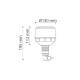 Girofar 12/24V, h195, 8 LED-uri SMD 3535, 24W, prindere pe tija flexibila, TT.1421