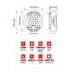 Proiector fi154, faza lunga si pozitie, cu LED, 40W, 3800lm, TT.13240DRL
