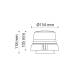 Girofar 12/24V, h110, 8 LED-uri, 24W, prindere cu magnet si ventuza, TT.1425