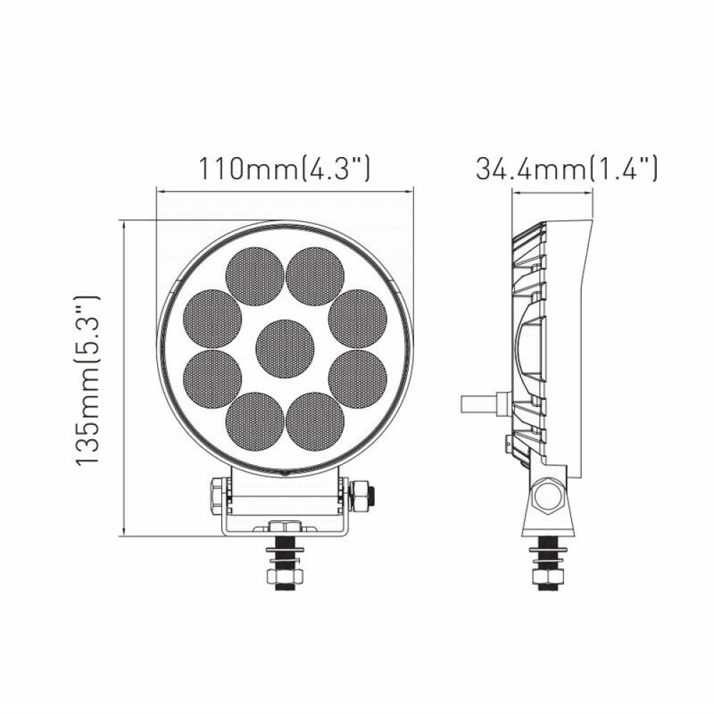 Proiector lucru fi110, LED, 12-24V, 20W, 1133lm, L0176 TruckLed