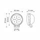 Proiector lucru fi82, LED, 10-30V, 12W, 900lm, TT.1012