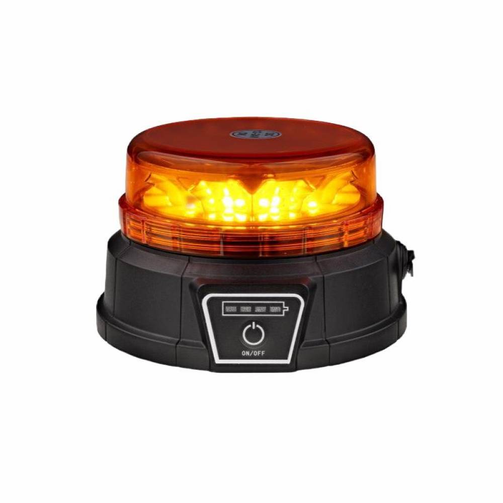 Girofar wireless 12V/24V/220V, h80, cu Led, cu acumulator, reincarcabil 12-24V si 220V, prindere cu magnet, TT.14400 