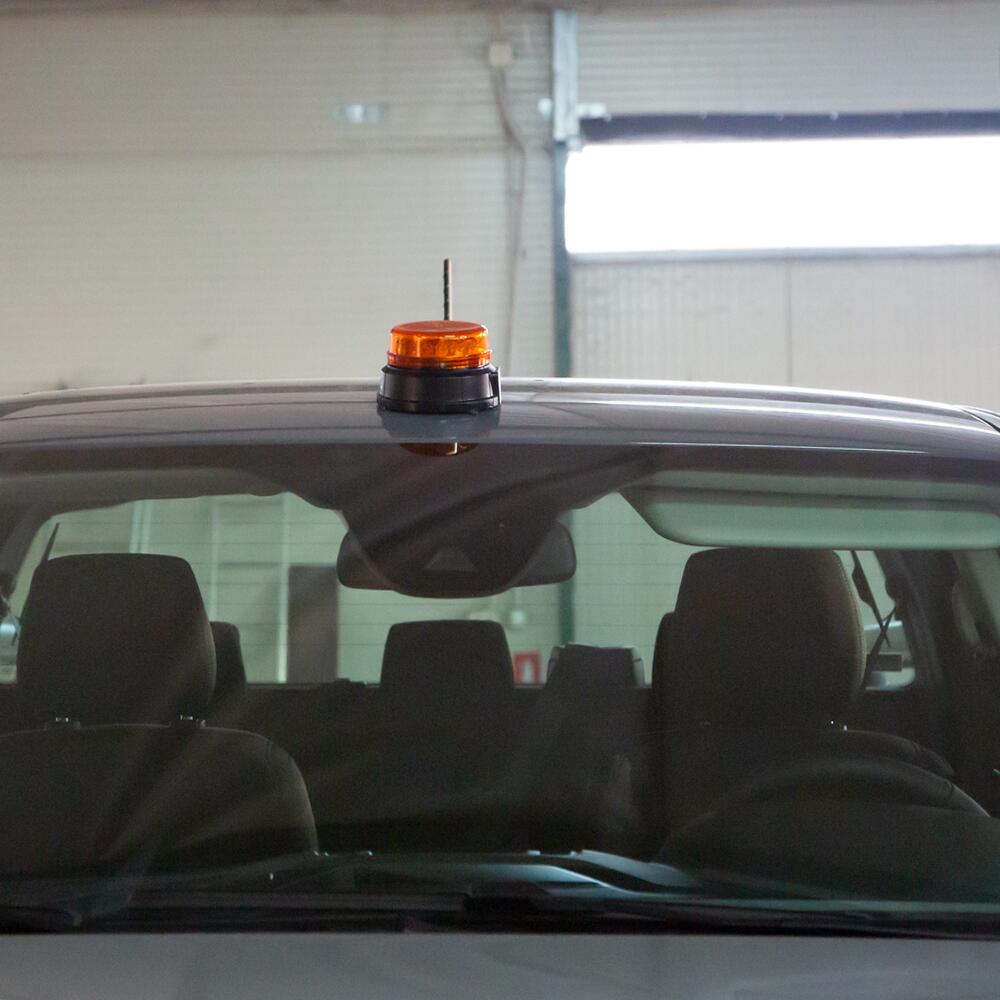 Girofar wireless 12V/24V/220V, h80, cu Led, cu acumulator, reincarcabil 12-24V si 220V, prindere cu magnet, TT.14400 