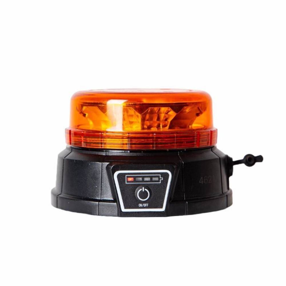 Girofar wireless 12V/24V/220V, h80, cu Led, cu acumulator, reincarcabil 12-24V si 220V, prindere cu magnet, TT.14400 