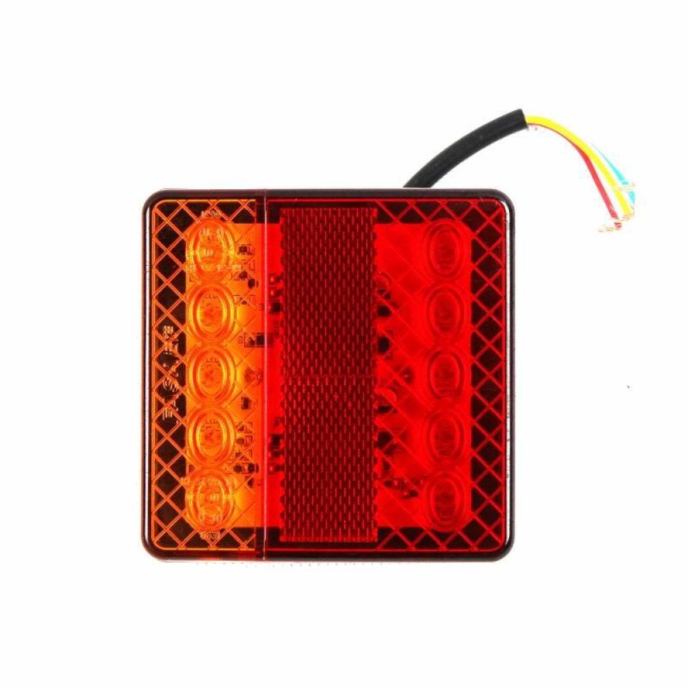 Lampa stop 96x96, 3 functii, 10 LED-uri, 12-24V, stanga, dreapta, cu catadioptru, TT.12015 Lampa stop 96x96, 3 functii, 10 LED-uri, 12-24V, stanga, dreapta, cu catadioptru, TT.12015