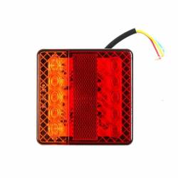 Lampa stop 96x96, 3 functii, 10 LED-uri, 12-24V, stanga, dreapta, cu catadioptru, TT.12015
