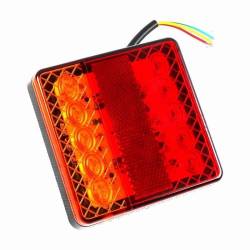 Lampa stop 96x96, 3 functii, 10 LED-uri, 12-24V, stanga, dreapta, cu catadioptru, TT.12015