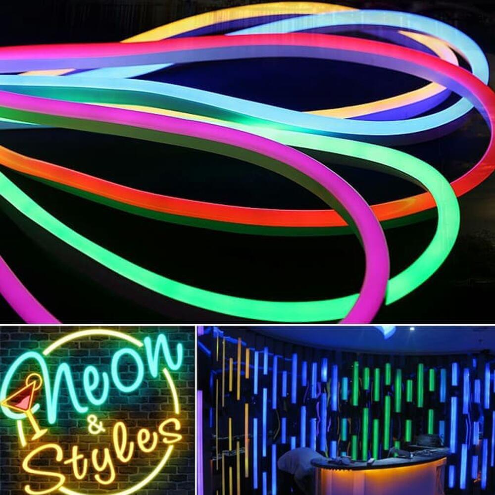Banda LED Neon Flex, 5m, Alba, 24V JSUNSPT-NEON-2835-1-24V