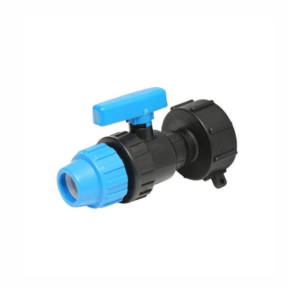 Robinet scurgere bazin IBC, fi60mm, cu conector furtun PVC fi25mm, EW82