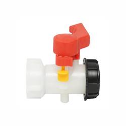 Robinet scurgere bazin IBC, fi60mm, cu buson, din plastic, EW84