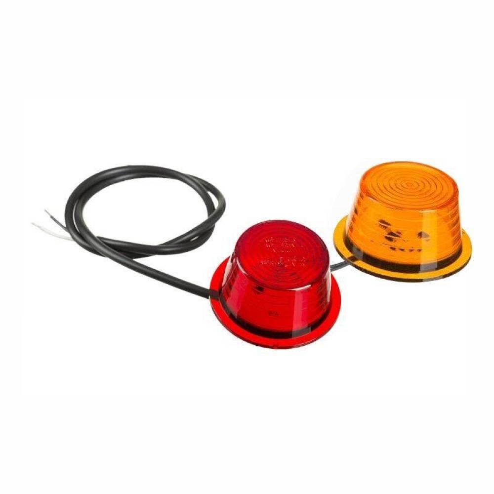 Set 2 bucati modul LED OLD SCHOOL, rosu cu galben, pentru lampi gabarit, cablu 700mm, MDPC2623 Horpol