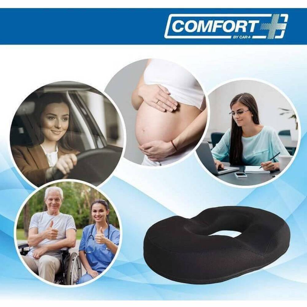 Perna rotunda cu spuma memorie, 43x34.5cm, tip gogoasa, Comfort+, RK19006 Car+