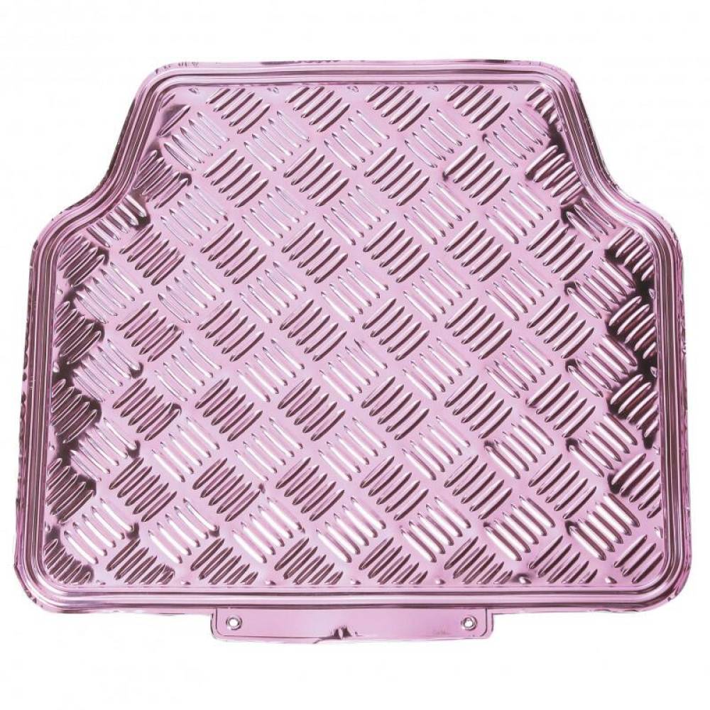 Set 4 covorase universale 65x47, din cauciuc cu aspect aluminiu, roz, APA60PK Race Sport