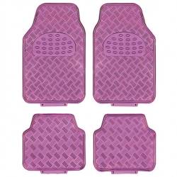 Set 4 covorase universale 65x47, din cauciuc cu aspect aluminiu, roz, APA60PK Race Sport