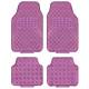 Set 4 covorase universale 65x47, din cauciuc cu aspect aluminiu, roz, APA60PK Race Sport