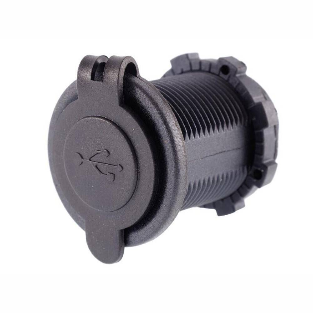 Priza cu 2 USB, incastrabila, cu LED albastru, 12-24V, 3.1A, cu panou montare, 63210 Carmotion