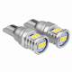 Set 2 becuri T10, 6 LED-uri, SMD 3030, 12-24V, W5W-W10W, 6000K, Canbus, 02801 Amio