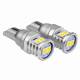 Set 2 becuri T10, 6 LED-uri, SMD 3030, 12-24V, W5W-W10W, 6000K, Canbus, 02801 Amio