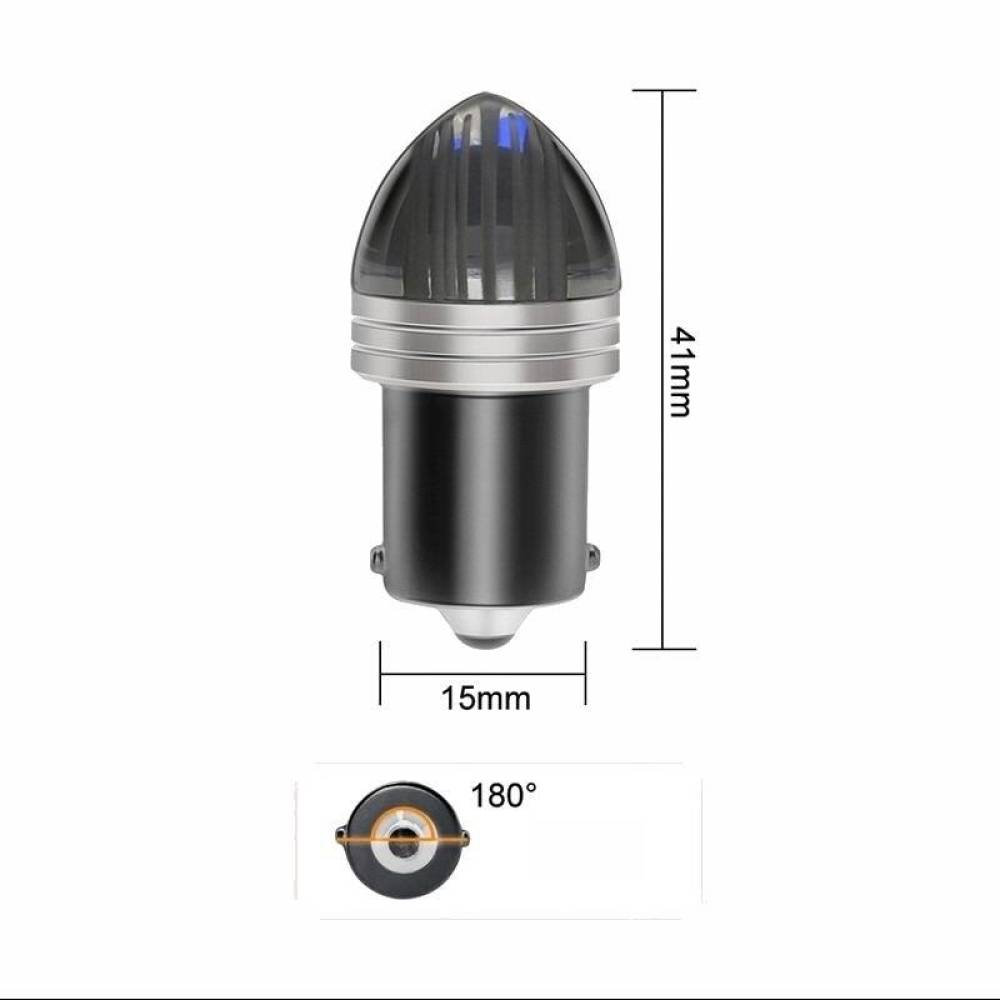 Set 2 becuri semnalizare, 9 LED-uri, 12V, P21W BA15s, alb transparent, 02953 Amio