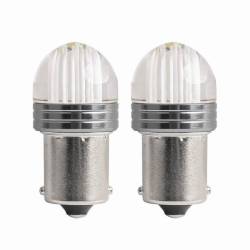 Set 2 becuri semnalizare, 9 LED-uri, 12V, P21W BA15s, alb transparent, 02953 Amio