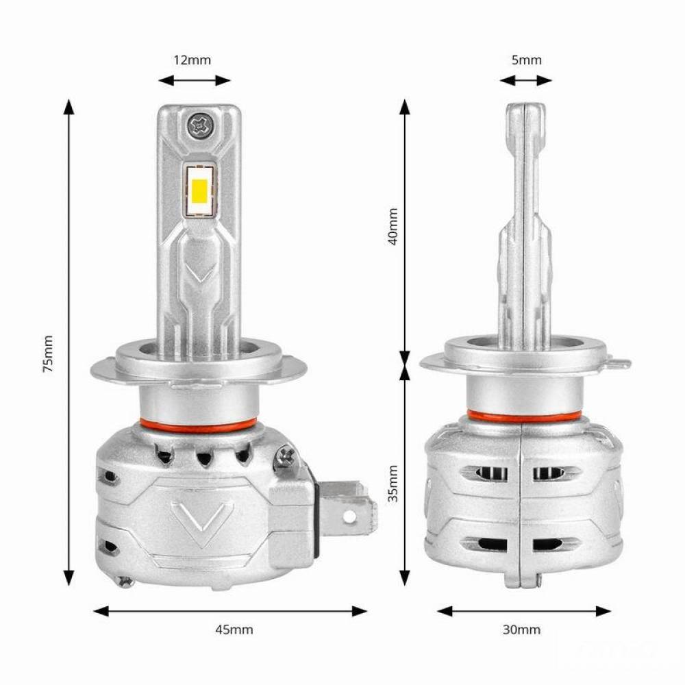 Set 2 becuri H7, LED, 10-16V, 72W, 7920lm, 6500K, Canbus, X2 Series, 02973 Amio