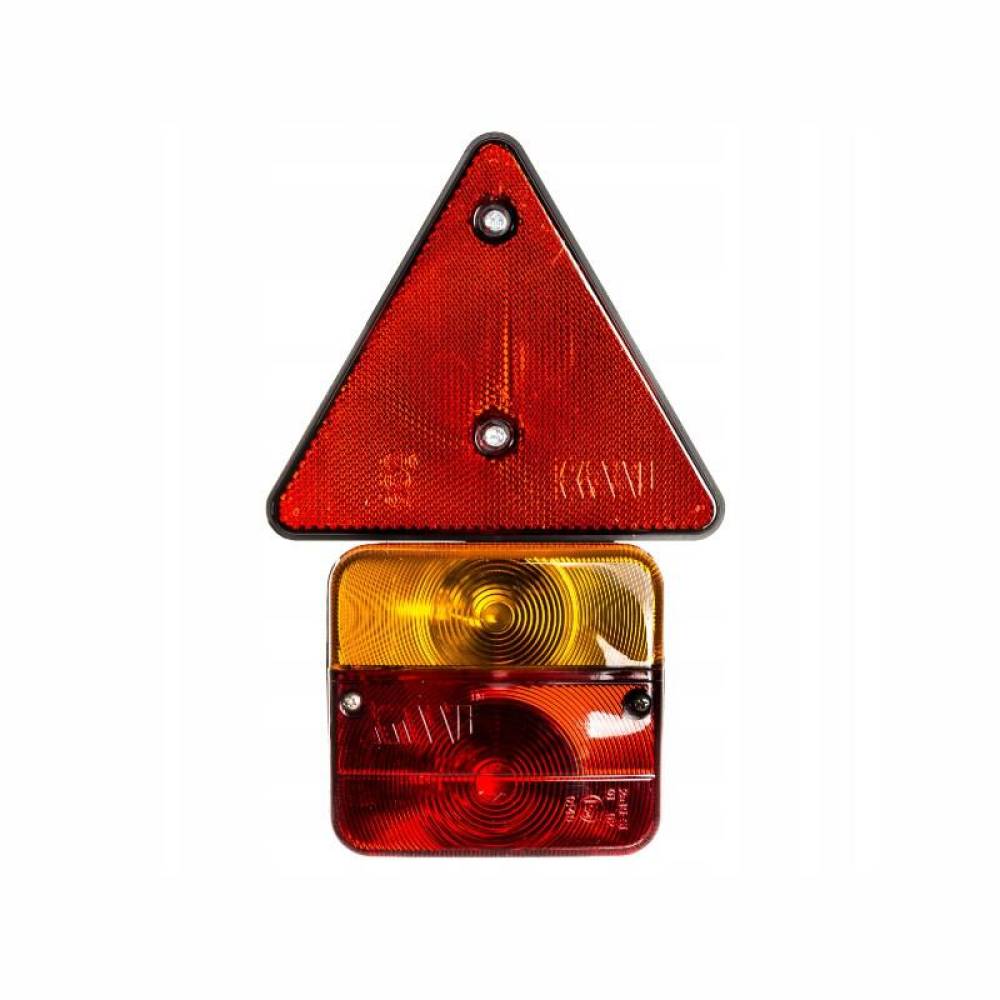 Kit lampi remorca, cu bec, iluminare numar, cablu 7,5m, fisa 7 pini, cu triunghi reflectorizant si magnet, 02095 Amio