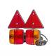 Kit lampi remorca, cu bec, iluminare numar, cablu 7,5m, fisa 7 pini, cu triunghi reflectorizant si magnet, 02095 Amio