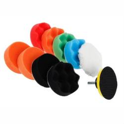 Set bureti si discuri polisare cu adaptor, 10 bucati, 63527 Carmotion