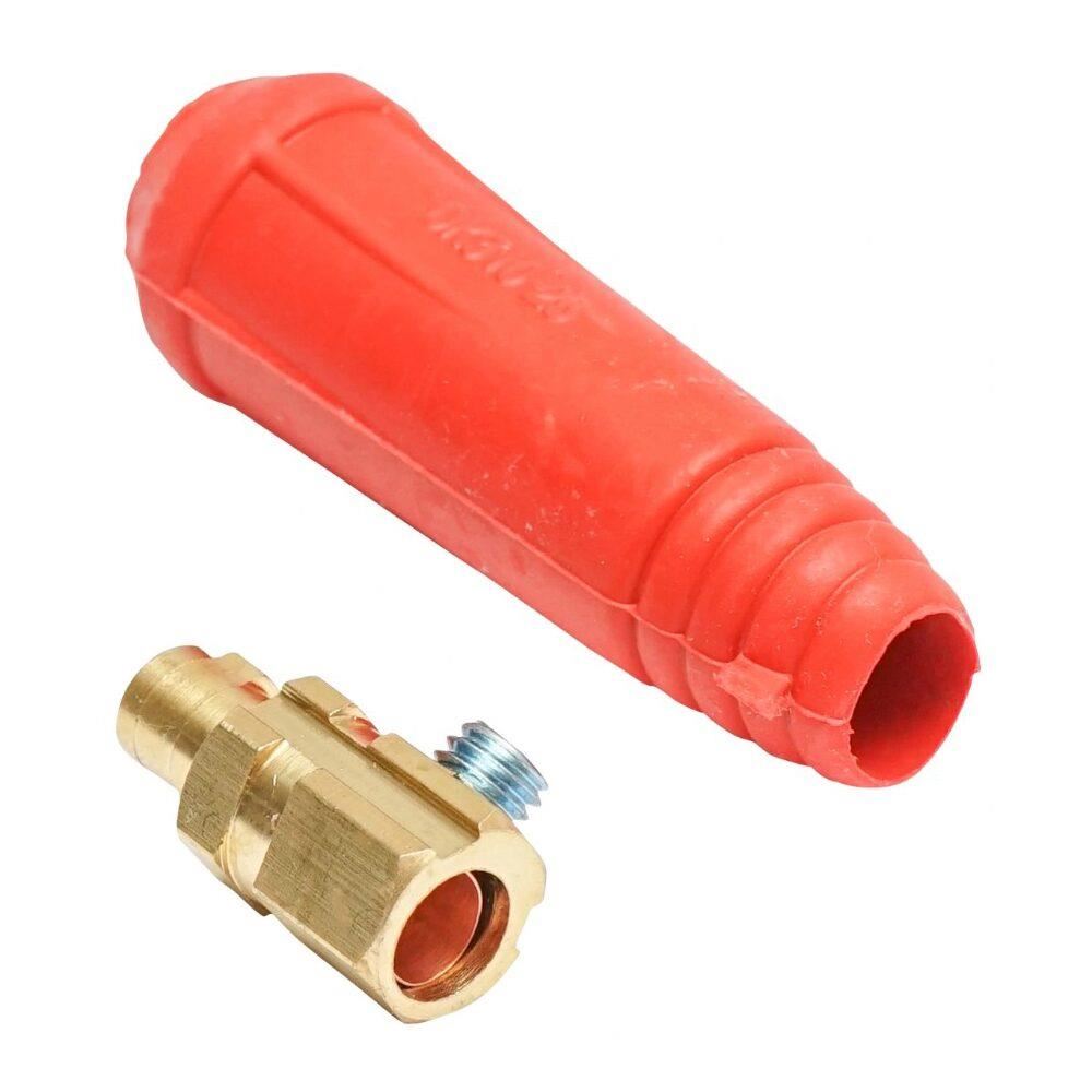 Conector pentru cablu sudura fi 9mm, diametru fi 10-25mm, rosu, BK87915