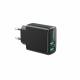 Incarcator rapid cu 2 USB-uri, priza 220V, 5V, 12W, 68708 CarCo