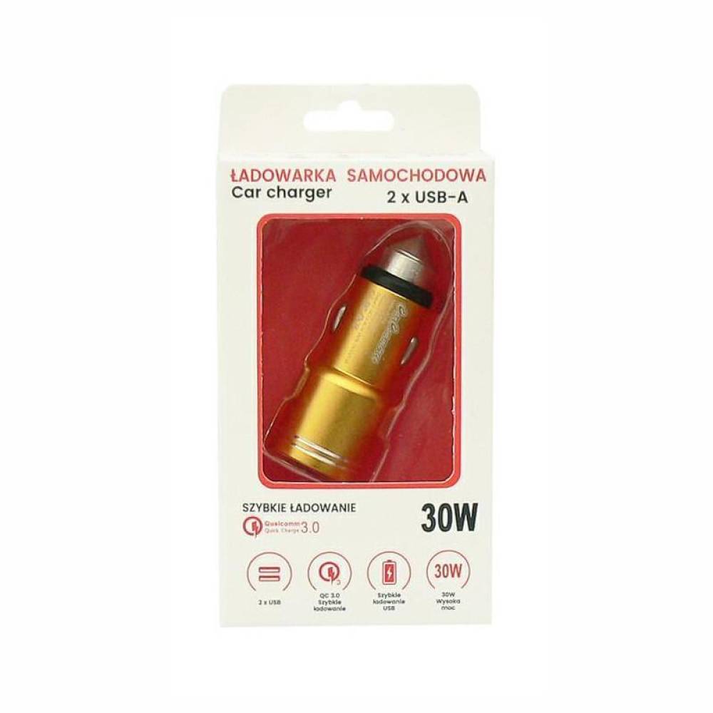 Incarcator auto 2xUSB, 12-24V, 30W, QC3.0-2.4A, 68710 CarCo
