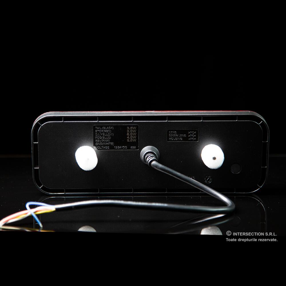 Lampa stop 283x100, 6 functii, LED Neon, 12-24V, cu semnalizare dinamica, stanga, L1959 TruckLed 