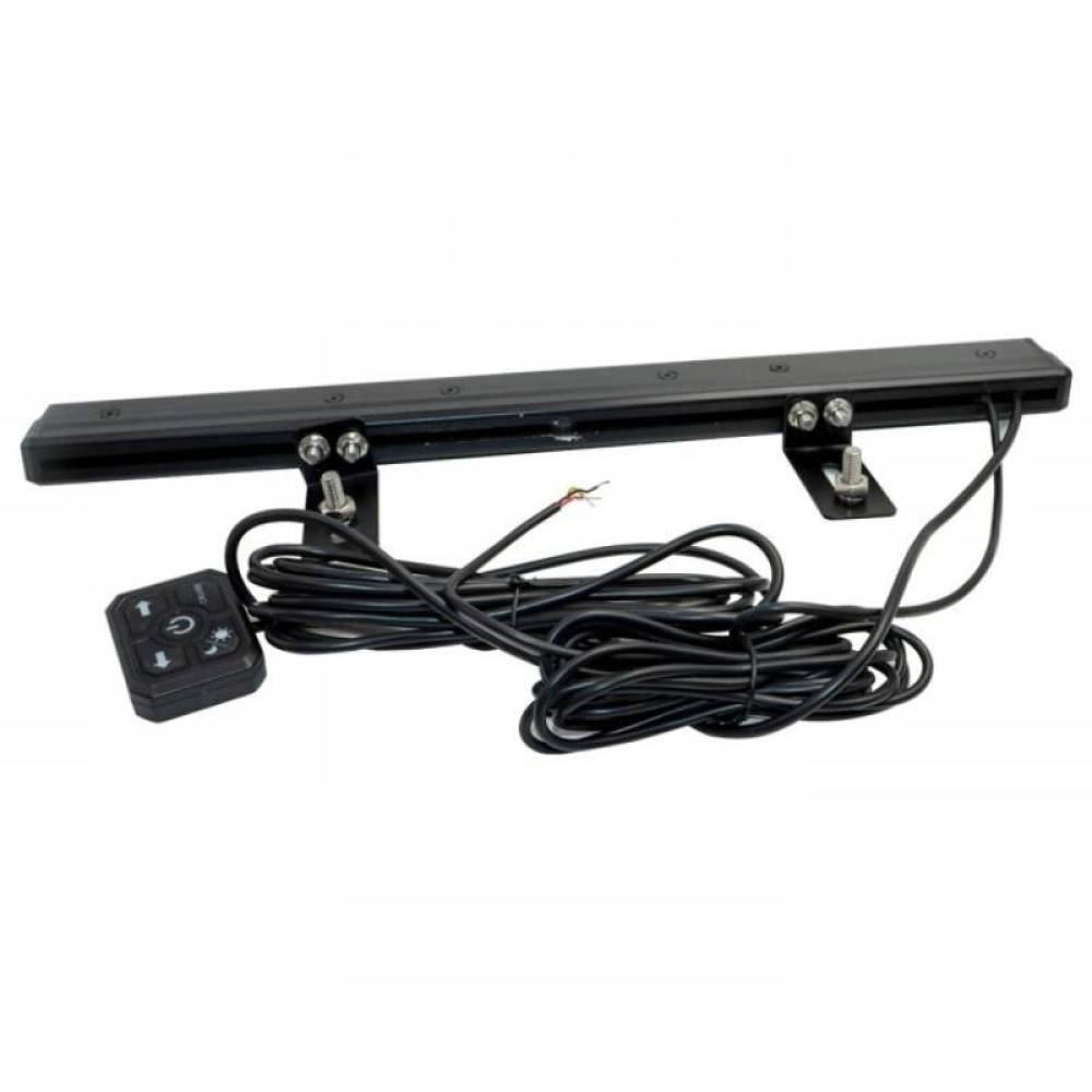 Proiector stroboscopic, girofar bara, 47cm, LED, galben, 12-24V, 13W, cu telecomanda, Super Slim, BLK0044 TruckLed