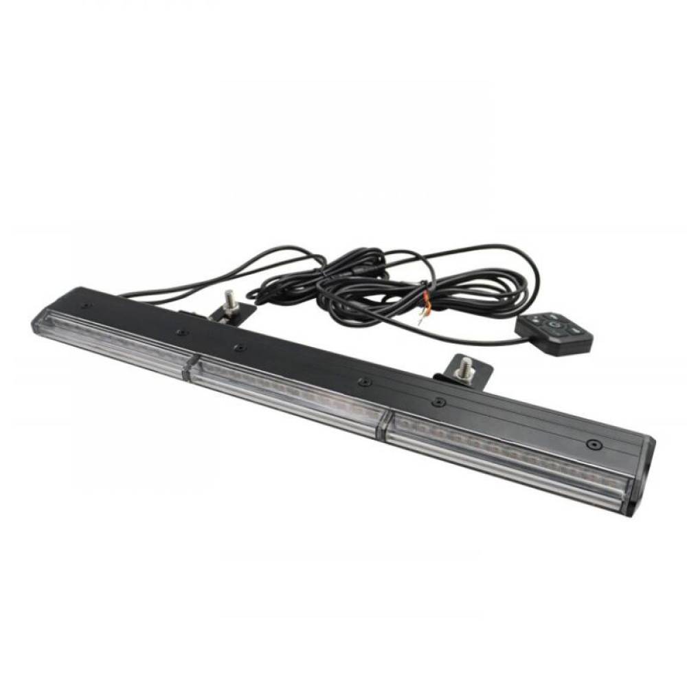 Proiector stroboscopic, girofar bara, 47cm, LED, galben, 12-24V, 13W, cu telecomanda, Super Slim, BLK0044 TruckLed