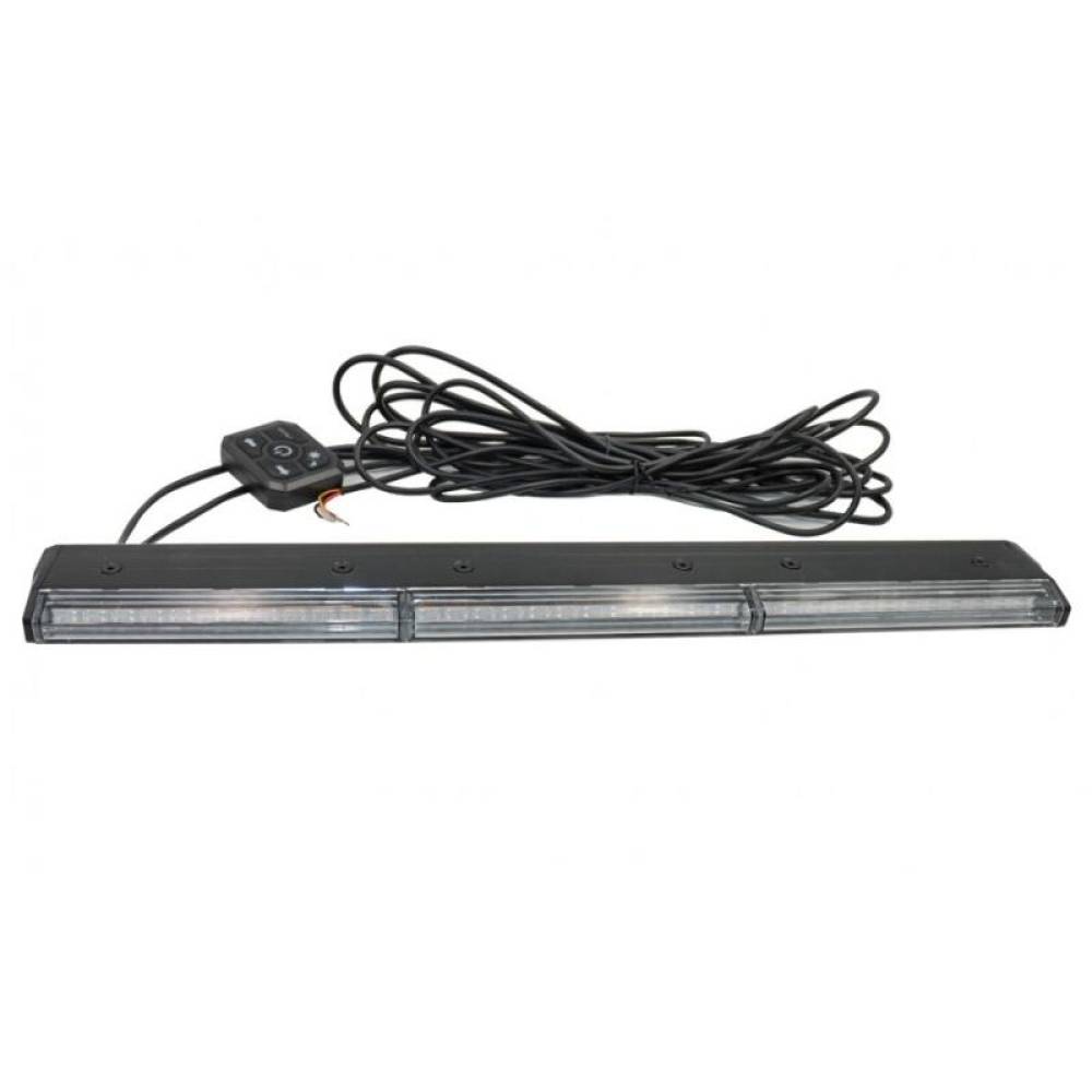 Proiector stroboscopic, girofar bara, 47cm, LED, galben, 12-24V, 13W, cu telecomanda, Super Slim, BLK0044 TruckLed