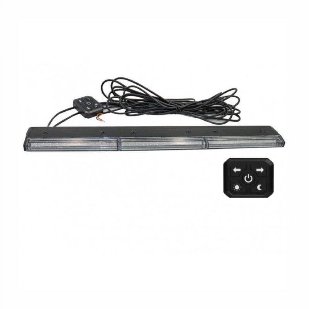 Proiector stroboscopic, girofar bara, 47cm, LED, galben, 12-24V, 13W, cu telecomanda, Super Slim, BLK0044 TruckLed