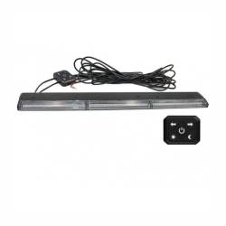 Proiector stroboscopic, girofar bara, 47cm, LED, galben, 12-24V, 13W, cu telecomanda, Super Slim, BLK0044 TruckLed