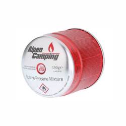Cartus gaz, 190g-0.4L, Butan Propan, pentru lampa gaz si arzator camping, Alpen 38514