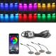 Set lampi decorative, RGB, proiectoare zi DRL, 40x19mm, 1-12V, 4buc RGB, joc lumini, conectare telefon, W14552-1-12V Set lampi decorative, RGB, proiectoare zi DRL, 40x19mm, 1-12V, 4buc RGB, joc lumini, conectare telefon, W14552-1-12V