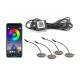 Set lampi decorative, RGB, proiectoare zi DRL, 40x19mm, 1-12V, 4buc RGB, joc lumini, conectare telefon, W14552-1-12V Set lampi decorative, RGB, proiectoare zi DRL, 40x19mm, 1-12V, 4buc RGB, joc lumini, conectare telefon, W14552-1-12V