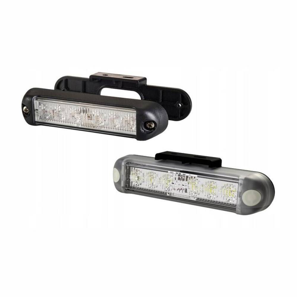 Set 2 proiectoare zi DRL 130x28.5mm, LED, 12-24V, 10W, cu suport prindere, LDR2783 Horpol