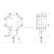 Proiector lucru 105x105, LED, 12-24V, 23W, 1800lm, slim, LRD2983 Horpol