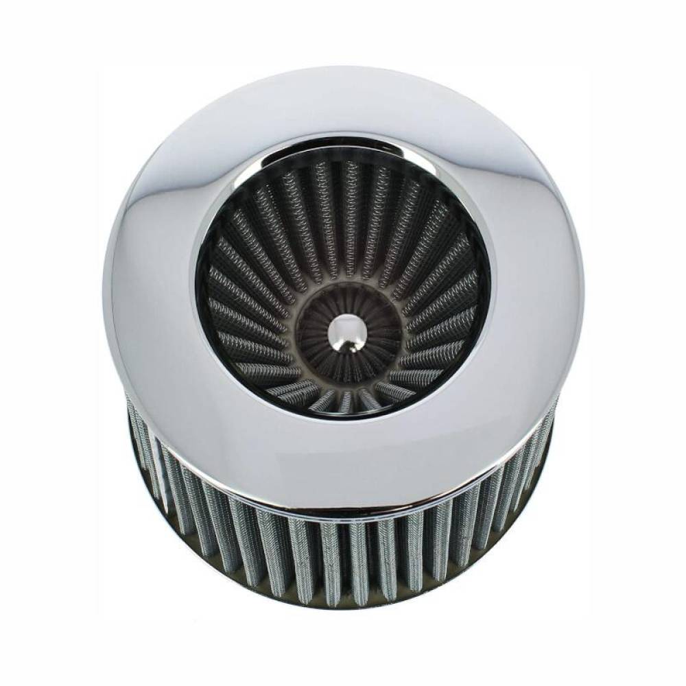 Filtru aer sport argintiu-crom, cu 4 adaptori, AFSTGRY SwissDrive