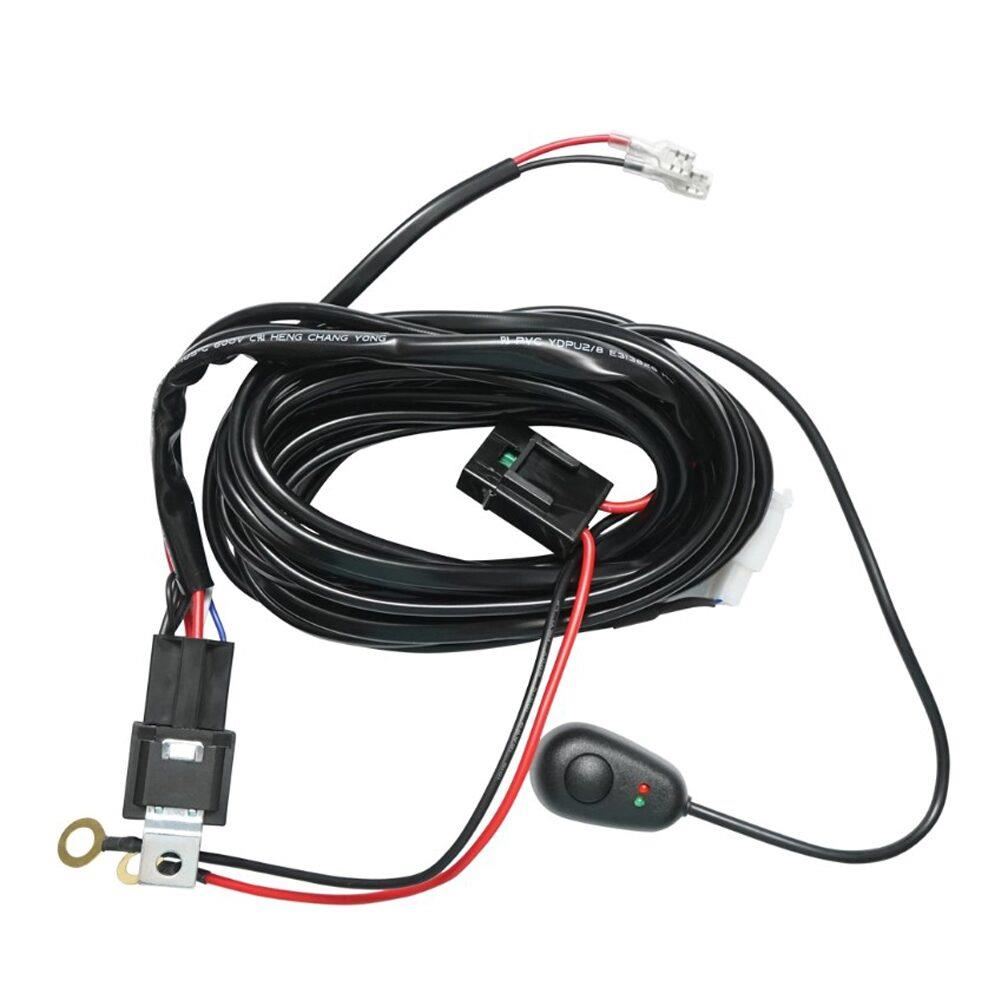 Cablaj electric pentru 1 proiector, cablu 3m, cu intrerupator Led si releu 12V 40A, Carguard CLL012