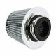 Filtru aer sport argintiu-crom, cu capac si 4 adaptori AFCRGRY SwissDrive 